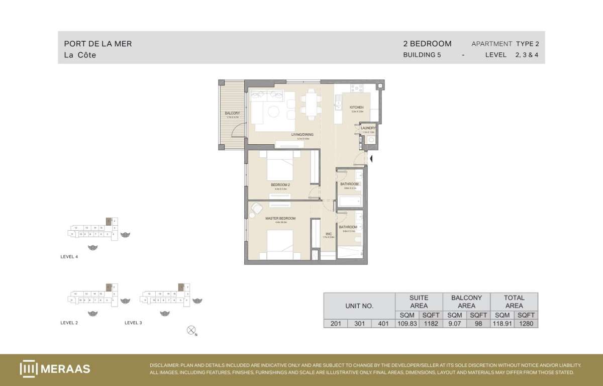2BHK-Type 2 - Unit 201,301,401